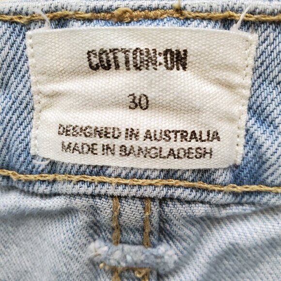 COTTON ON Low Rise Super Baggy Jeans in Breeze Blue Size 30 - Picture 8 of 16